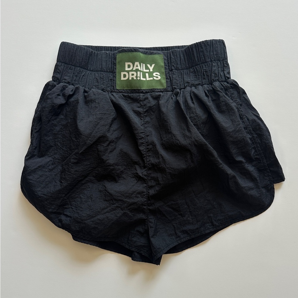 Daily Drills Black Nylon Bounce Short Size Small